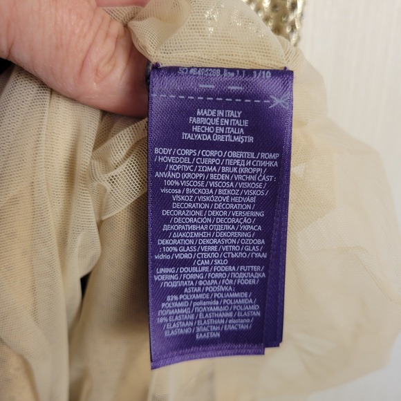 Ralph Lauren Purple Label Donelle Metallic Jersey Cocktail Dress Size 10 $4,990 - Picture 3 of 12
